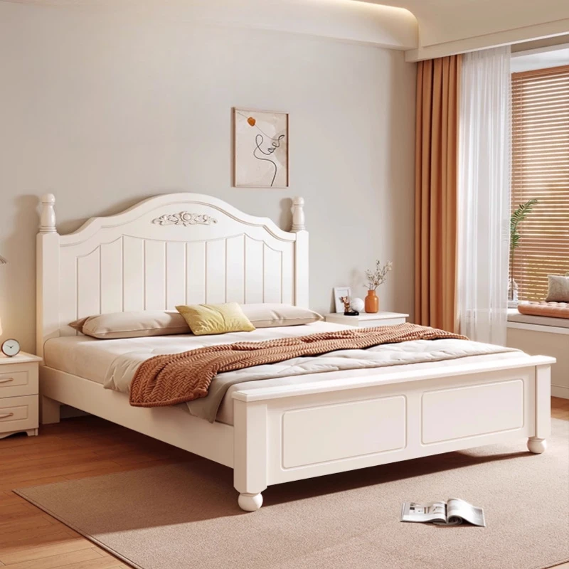 

Modern simple Double bed 1.8 meters European home master bedroom double bed American lozko do sypialni Interior furniture