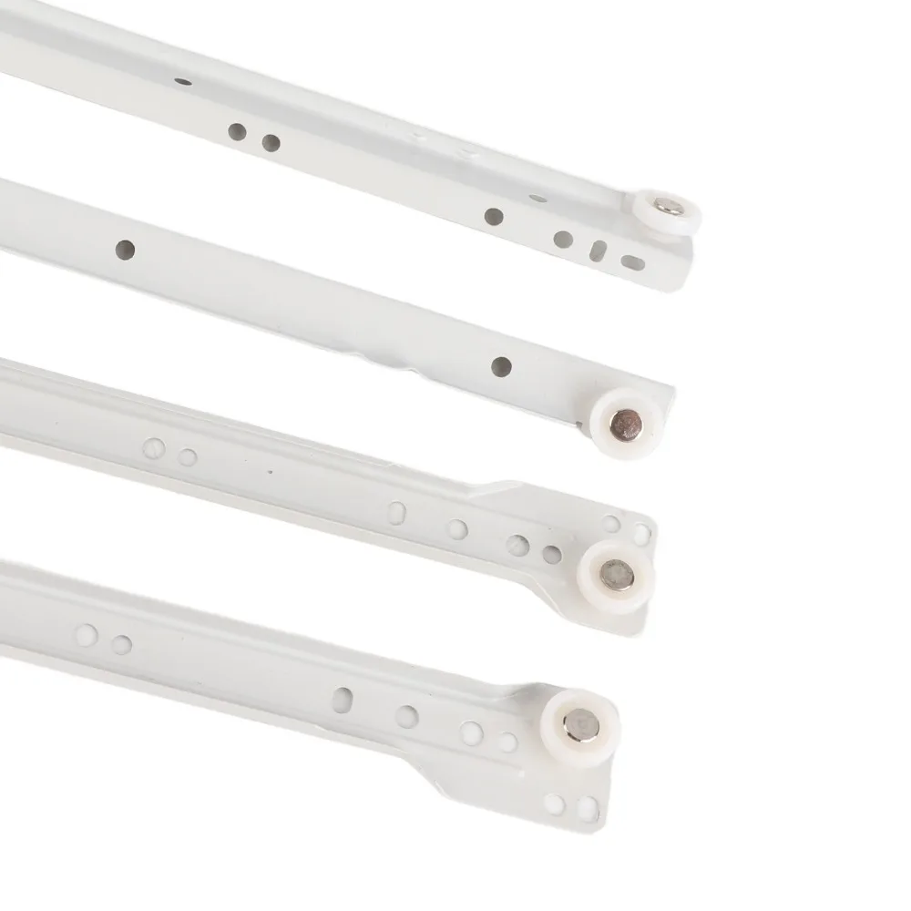4pcs Durable Cold Rolled Steel Drawer Slide Kit Thicken 10 Inch Cabinet Track Rail Drawer Guide Rail Kitchen