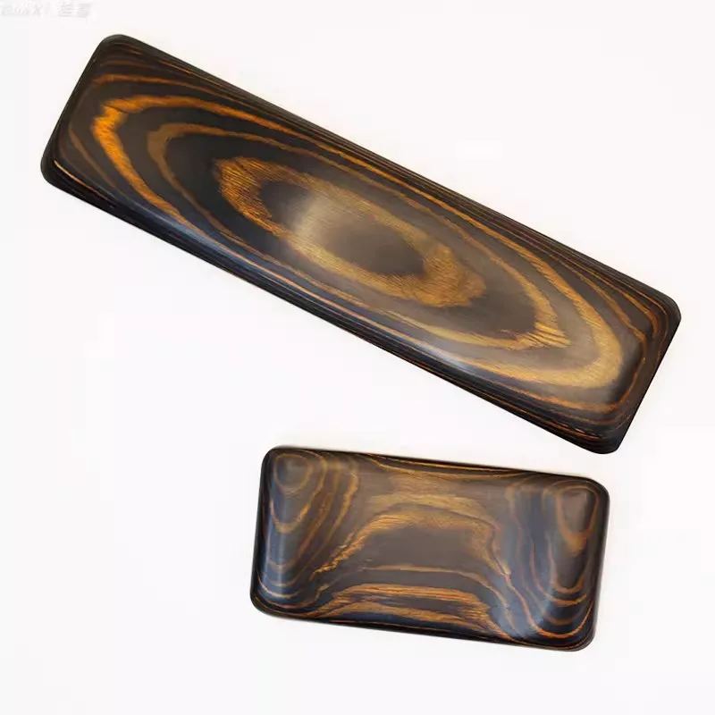 

Подставка для рук для клавиатуры из фиолетового светло-желтого эбенового дерева, эргономичная подставка для запястий, подходит для механической клавиатуры/мыши