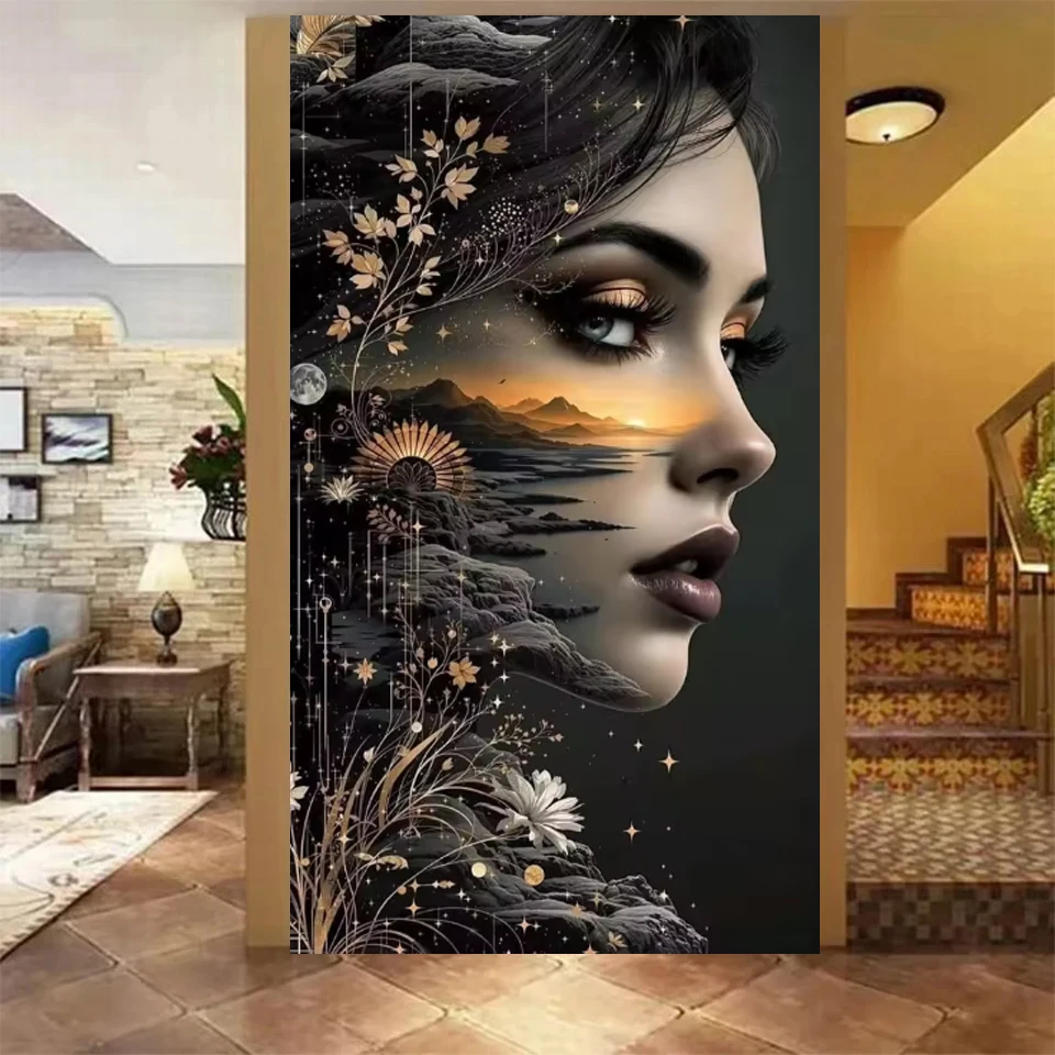 

Fantasy Landscape Woman Beauty Diy Diamond Abstract Arts Painting Full Square Round Drill Mosaic Diamond Embroidery Picture