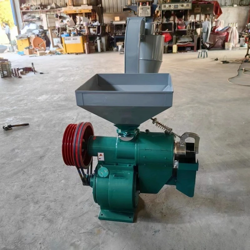 Commercial fine bran rice milling machine, double air track iron roller rice shelling machine, household rice shelling machine