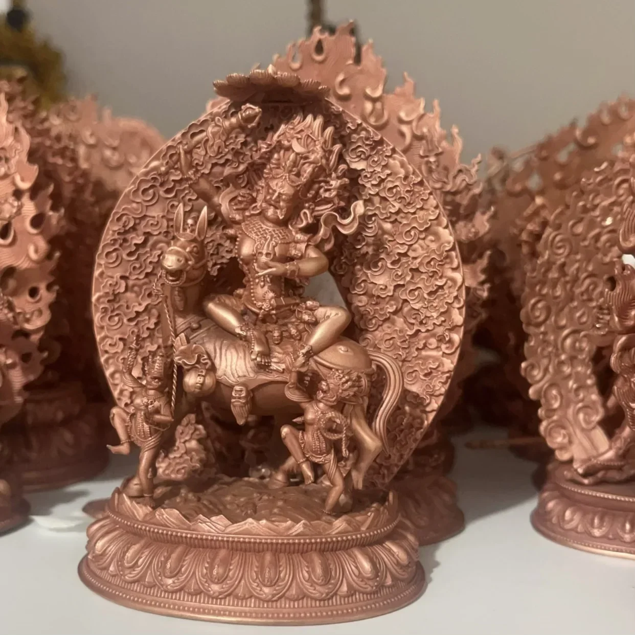 

GOOD small Buddha statue Angry Palden Lhamo Bandaram Wisdom wealth happiness Exorcism Goddess HOME family temple altar worship