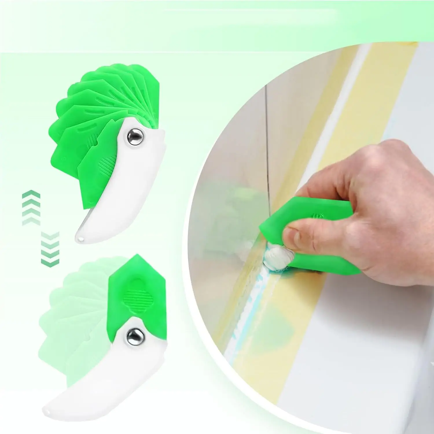 

9-in-1 Silicone Caulking Tool Professional Sealant Spreading Joint Sealant Spreader Spatula for Tile Window Grout Edge Removal