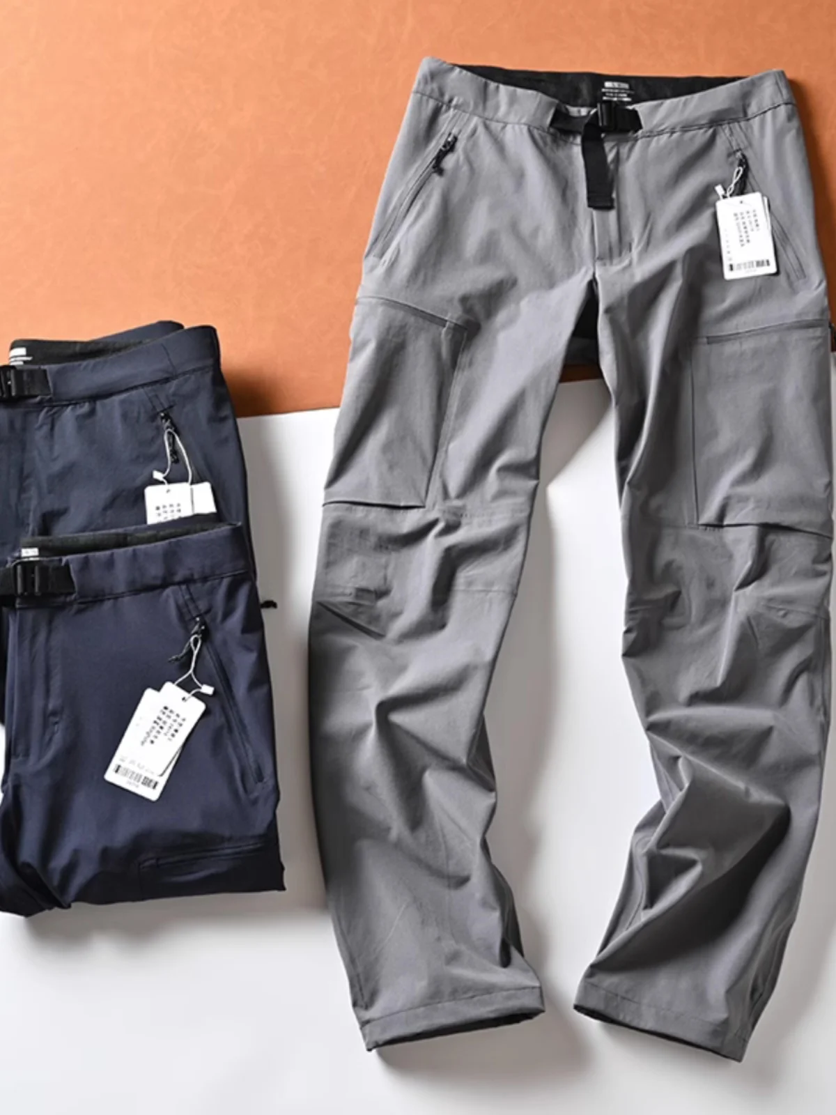 

Мужские уличные брюки софтшелл свободного кроя, повседневные, прямые, рабочие, дышащие, для весны и осени, молодежные