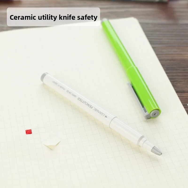 OHTO CP-25 Japan Pen Style Ceramic Paper Cutter Craft Knife for Newspaper Magazine DIY Handcraft Safe Cutting Tool