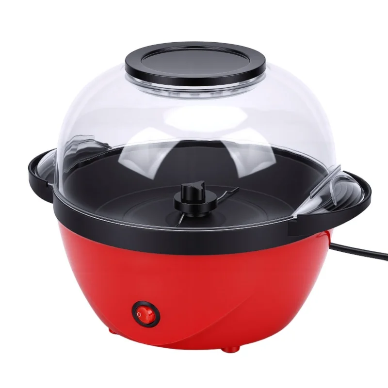 10 Cup 2.5L Popcorn Popper 450W Electric Hot Oil Maker With Non Stick Plate Lid Stirrer For Parties Home