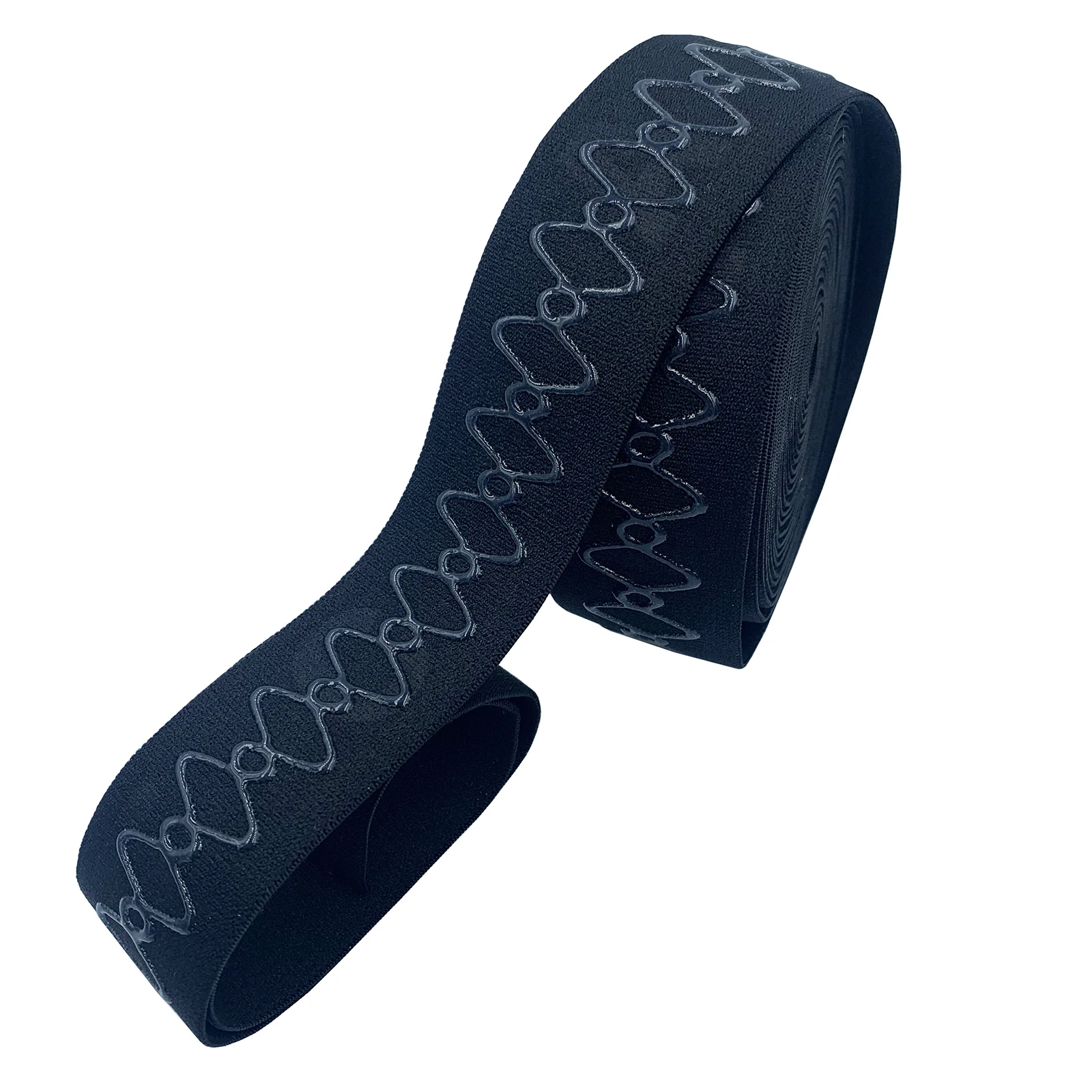 

38mm Non-Slip Sewing Elastic Band Wavy-Shape Silicone Grip Elastic Band Wig Making Accessories for Wig Sewing, 5yards
