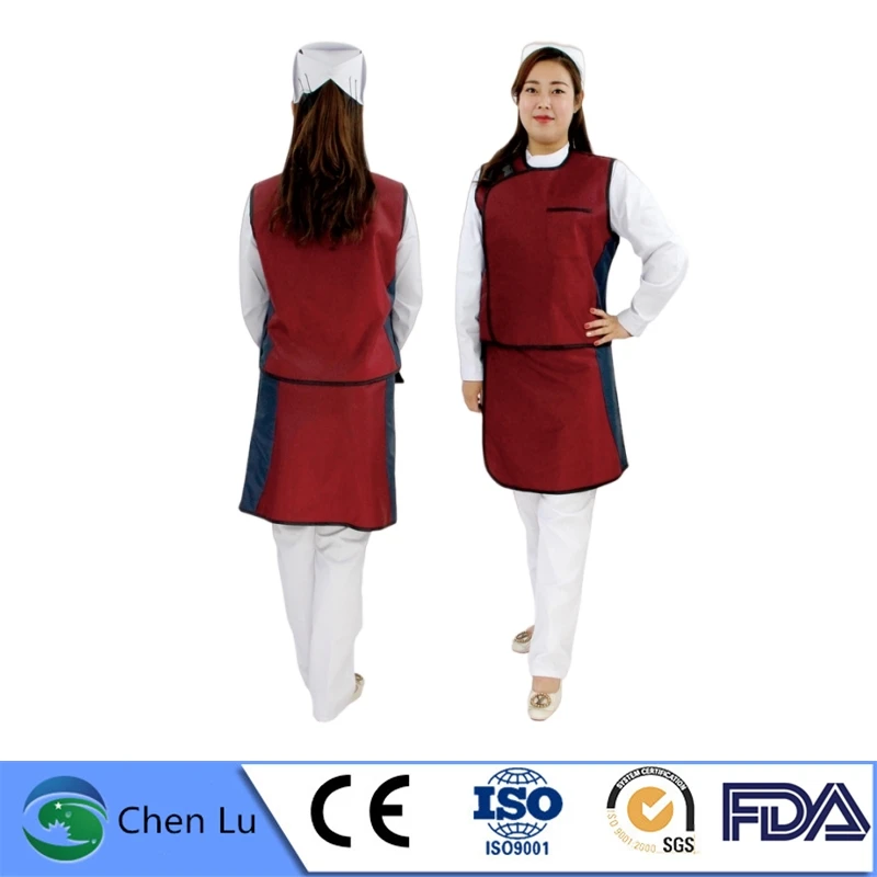 Genuine gamma ray x-ray protective super soft lead apron set Intervenient radiological protection 0.5mmpb trace lead apron