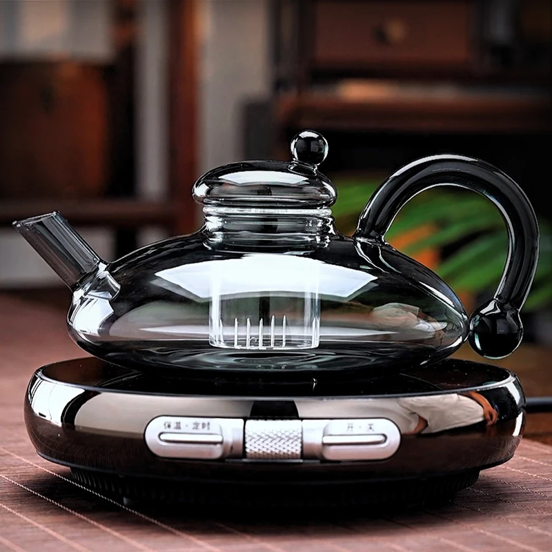 

New electric ceramic stove teapot set 2025 new high-end glass rat tail pot small tea stove for one person