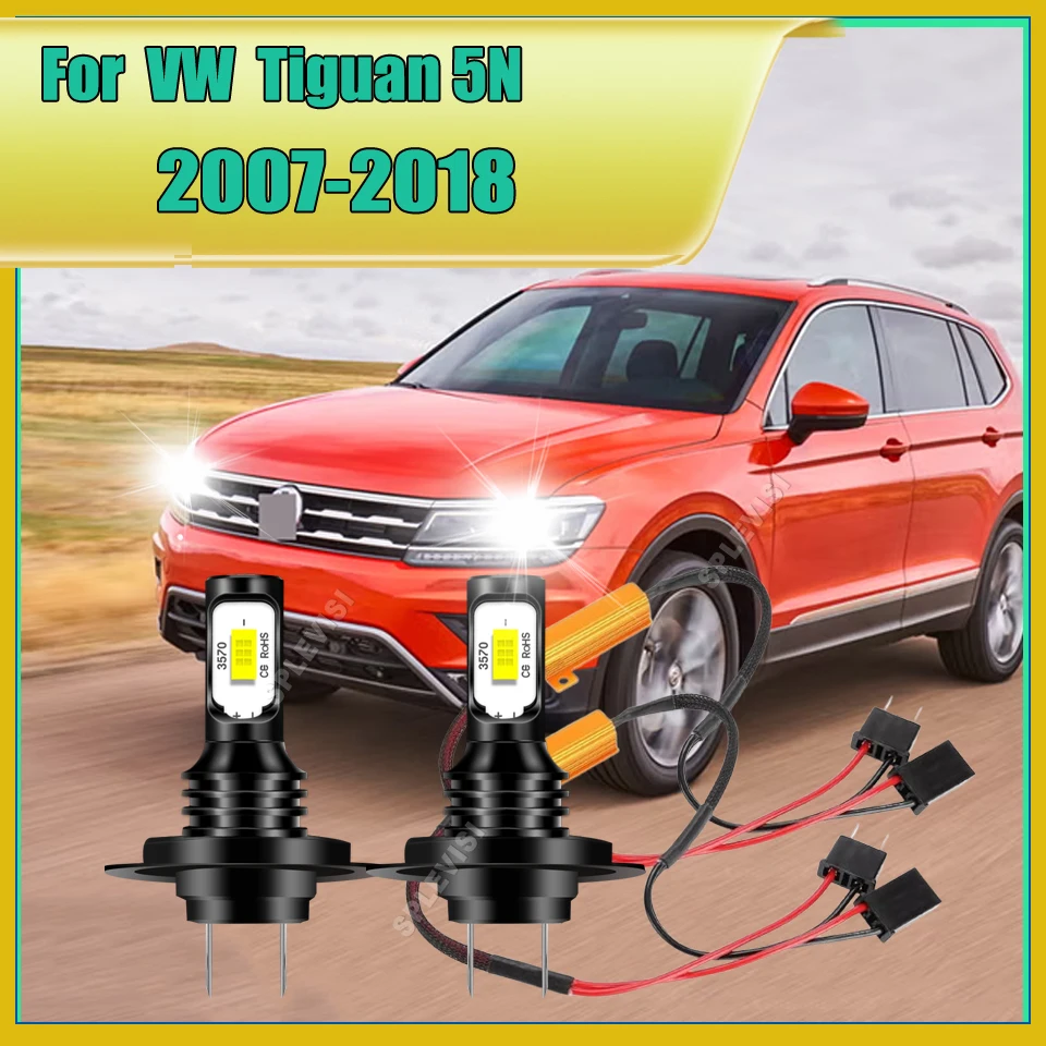 

LED Headlight Bulbs CANBUS CSP Car Lamp For Volkswagen VW Tiguan 5N 2007 2008 2009 2010 2011 2012 2013 2014 2015 2016 2017 2018