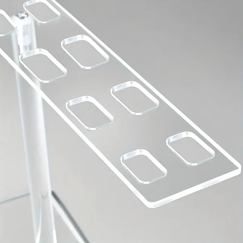 Clear Acrylic Eyewear Organizer Rack with 14 Holes for Efficient Glasses Storage and Display at For Home or Office
