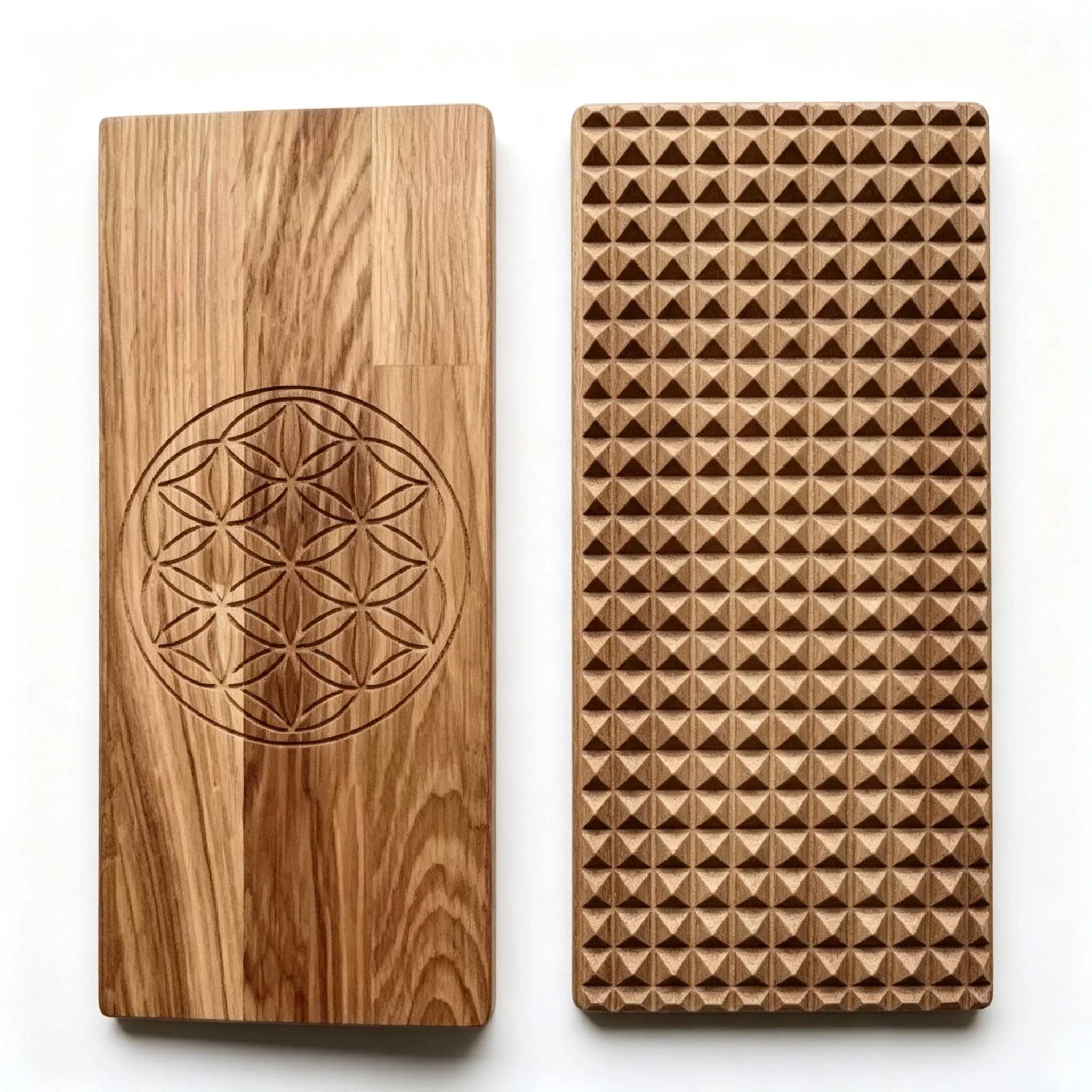 Square Wooden Foot Reflexology Acupressure Board, Yoga Meditation Board for Foot Relaxation Practice