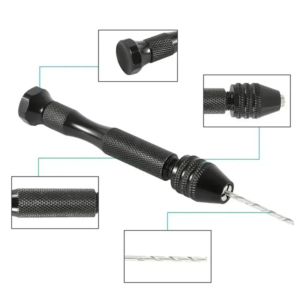 With Aluminum Keyless Mini Adjustable Steel Mold Hand Bit Tools Resin Chuck Micro Manual Drill Hand Drill Drill Twist