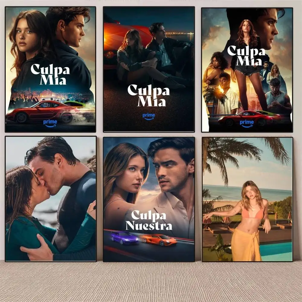 1PC My Fault Culpa Mia 2023 Movie poster Self-adhesive Art Waterproof Paper Sticker Coffee House Bar Room Wall Decor