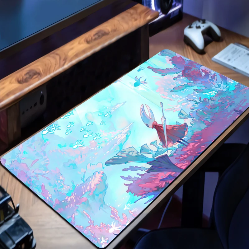 

Коврик для мыши, большой H-hollow Knight, компьютерные офисные игровые настольные коврики, резиновые противоскользящие коврики для игровой клавиатуры, длинные настольные коврики, коврик для мыши