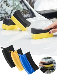 Car Polishing Waxing Sponge Wheel Polishing Waxing Applicator Pads Washing Cleaning Contour Applicator Sponge Brush With Cover