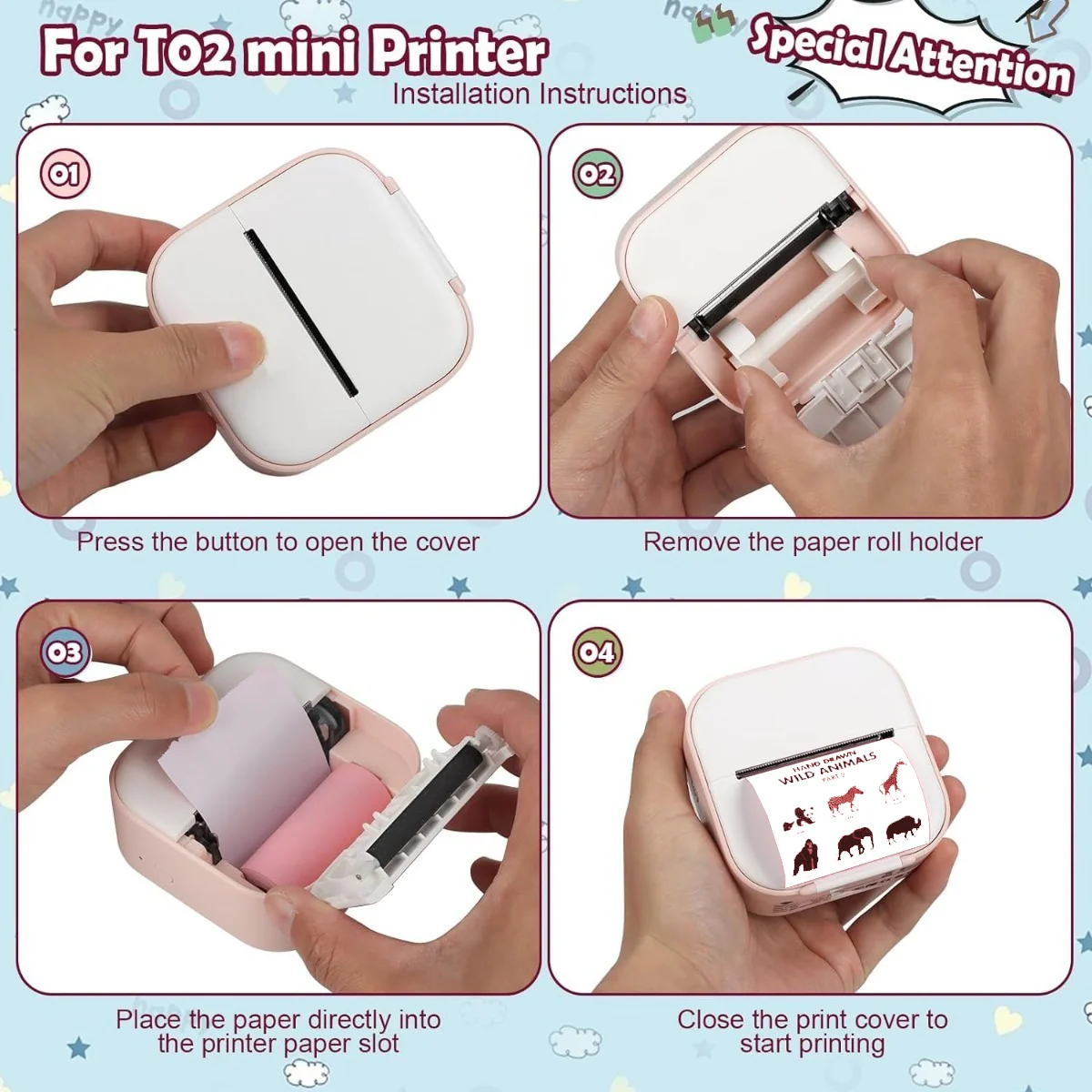 57x25mm Farb-Thermorolle, Thermopapier passend für Mini-Kameras & KI-Smart-Drucker, für Fotos, Etiketten, Büroschilder und Aufkleber – Detail 2