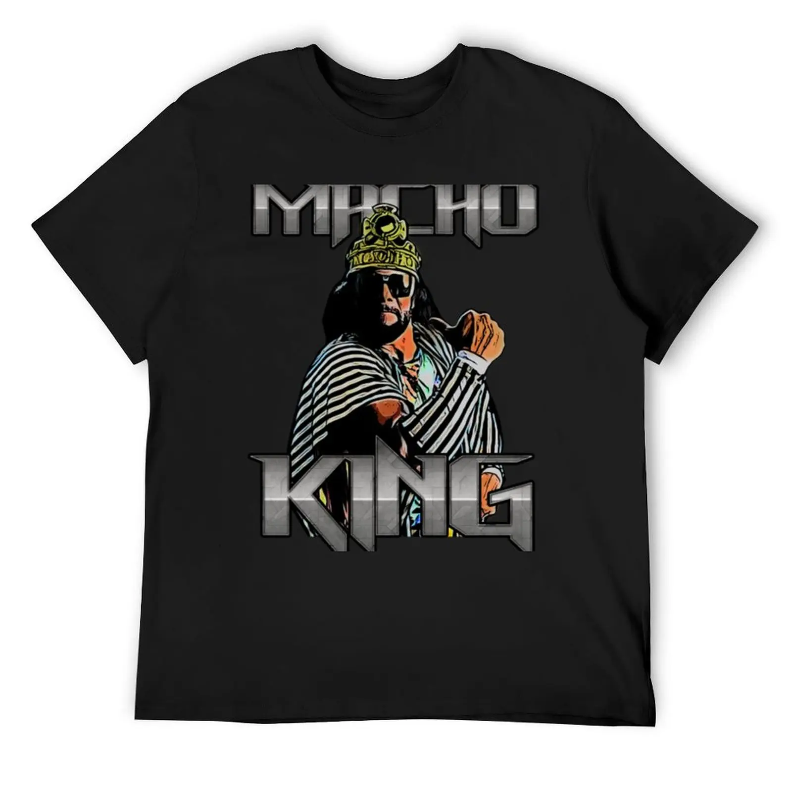 

Macho King T-Shirt funny costumes graphic tee shirt funny shirt cotton oversized mens white t shirts