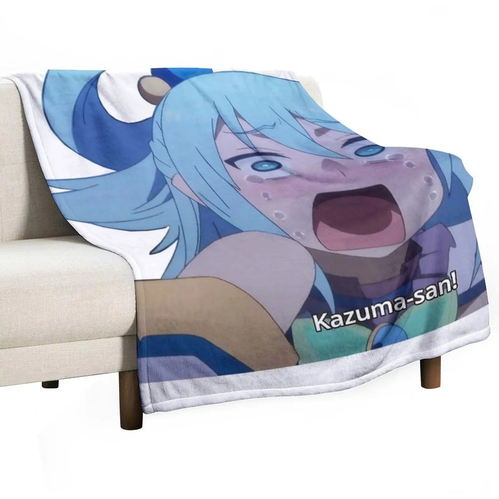 

Aqua Screams Throw Blanket Moving Vintage Furrys Blankets For Baby Blankets
