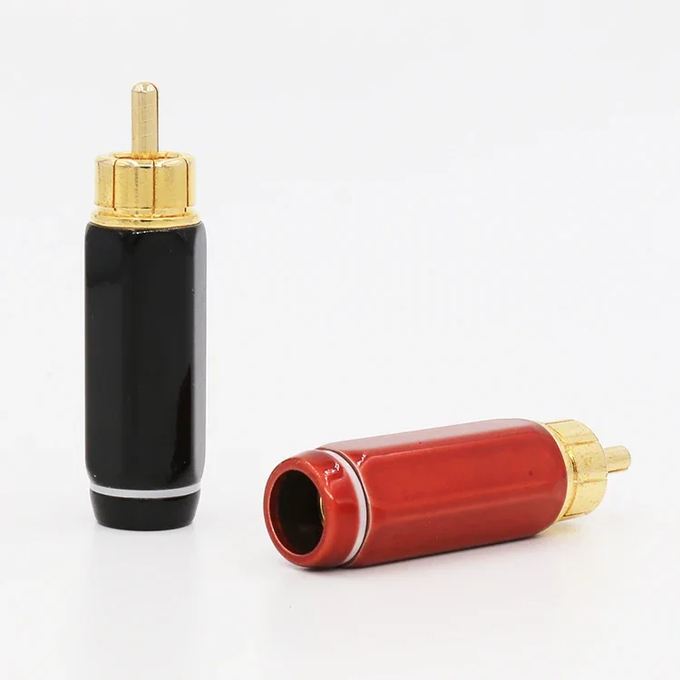 VR002 4pieces 24K Gold Plated High Performance audio RCA Plug 4/pcs