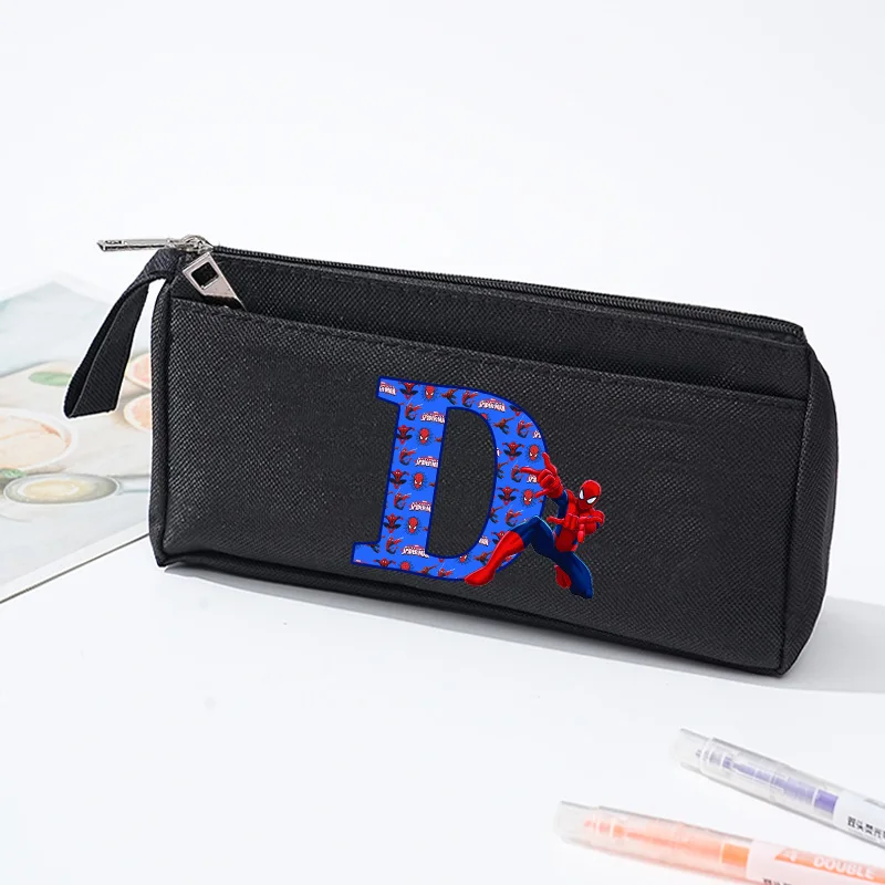 

Marvels Spiderman Pencil Bags Kids Anime Letter A-Z Pen Cases Student School Stationery Storage Pouch Children Gift Hot Sales