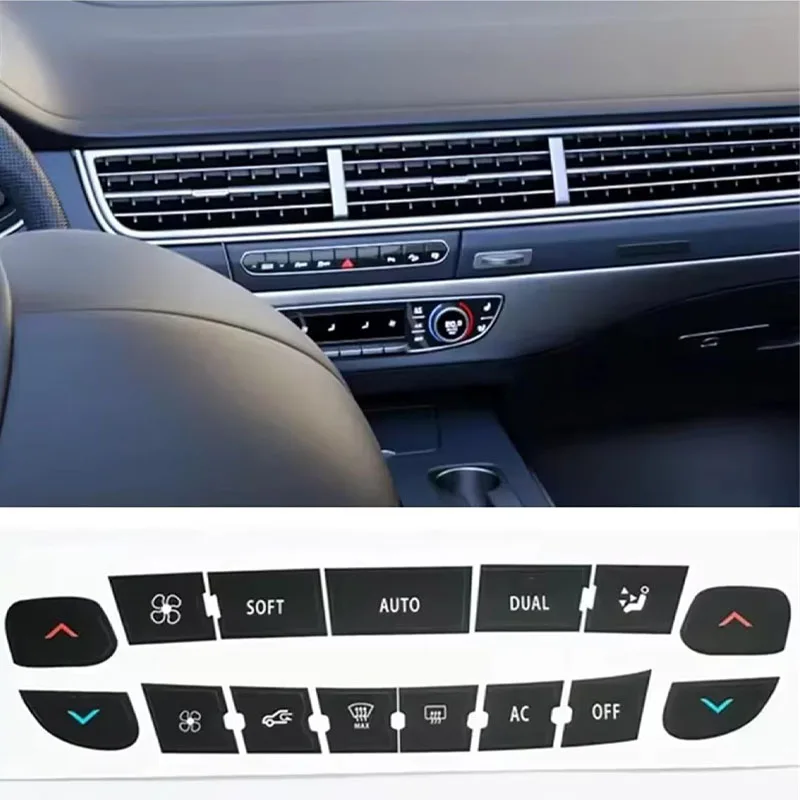 Car Air Conditioning Control Panel Button Repair Stickers Decal For Renault Megane/ Master/ Scenic Interior Accessories