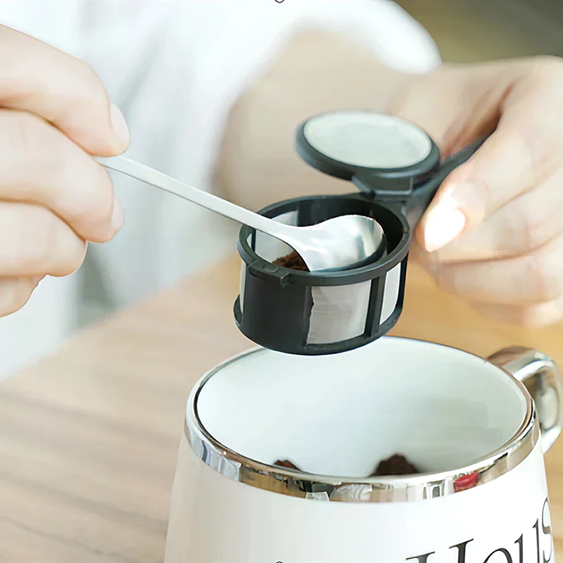 Coffee Capsule Powder Filter Spoon Tea Infuser Reusable Loose Leaf Strainer Bag