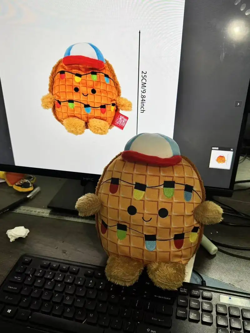 2025 신제품 봉제인형 데모고르곤 와플 라디오 기타 눈 꽉 팽창한 몬스터 인형 부드러운 장난감 수집품 어린이 TV 쇼 팬들을 위한 선물