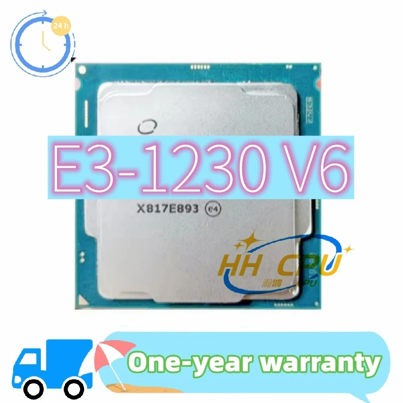Xeon E3-1230 v6 E3 1230v6 E3 1230 v6 3,5 GHz Processador CPU de 4 núcleos e 8 threads 80W LGA 1151
