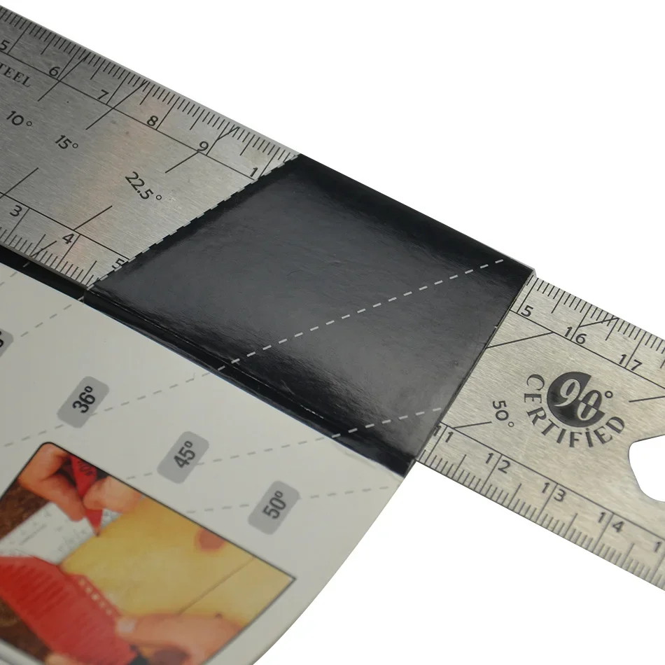 KAPRO – règle rectangulaire multifonction de haute qualité, pour le travail du bois, outil de marquage de lignes épaisses en acier inoxydable à 90 degrés