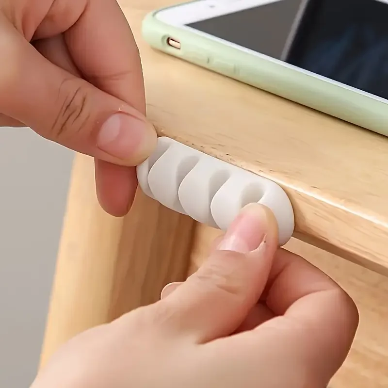 Cable Managing Tool, Charger Cable Holder, Silicone Self-Adhesive, Suitable For Home Office, Car Desktop Accessories