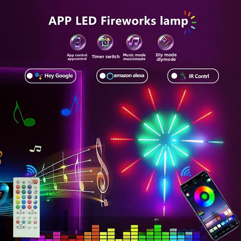 

Symphony with Bluetooth music, meteor race under the starry sky, full-color lights, Christmas vibes