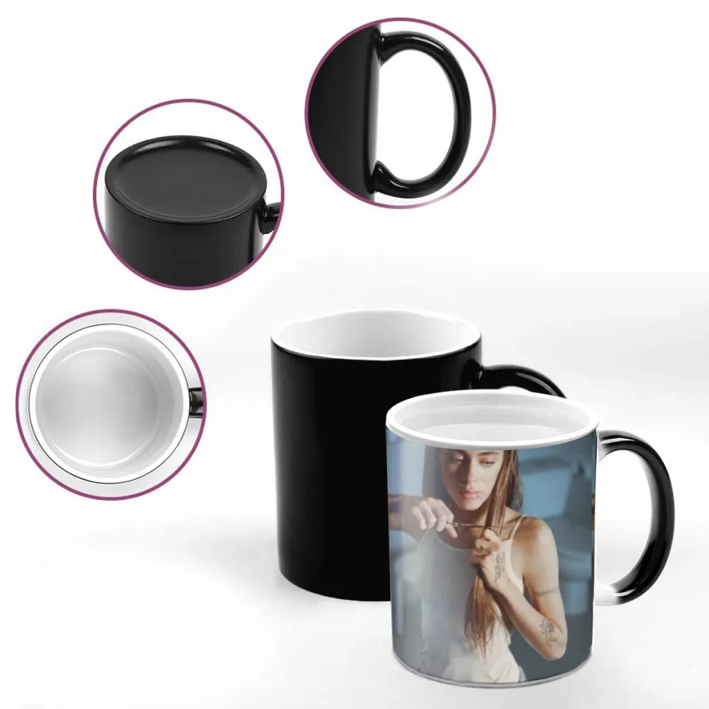 Tini Stoessel Coffee Mugs And Mug Creative Color Change Tea Cup Ceramic Milk Cups Novelty Interesting Gifts