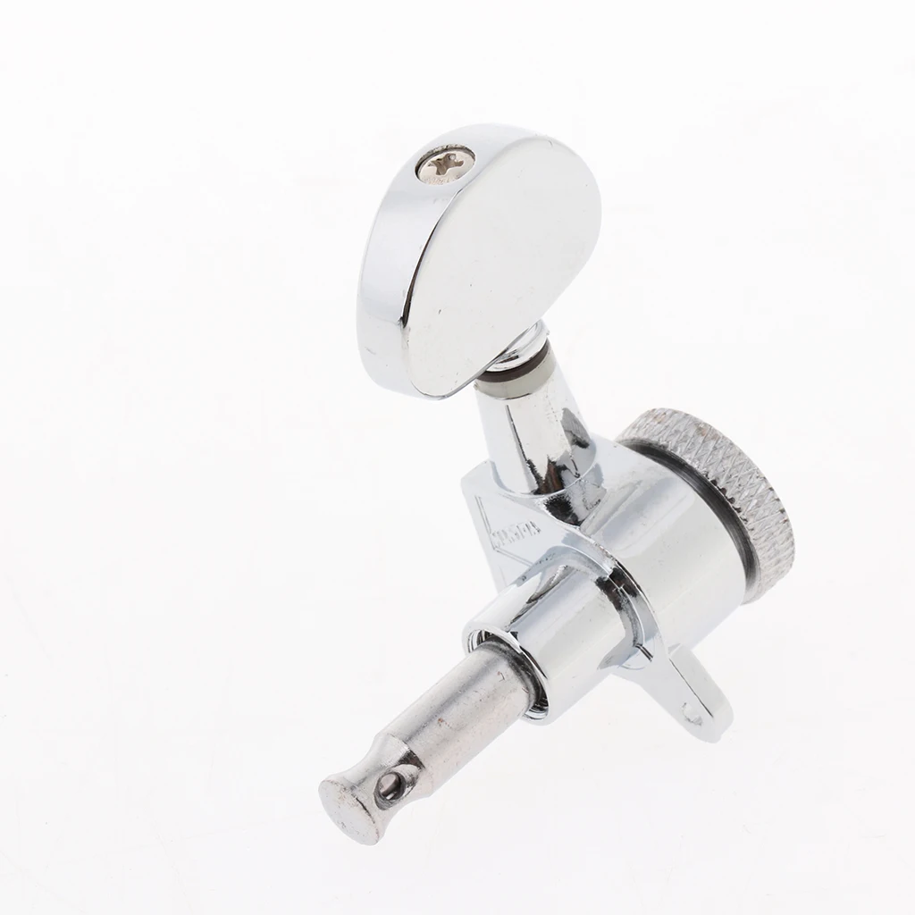 Chrome Electric Guitar Locked Tuning Keys Acoustic Tuners Pegs Kit for 6 String Guitar Accessories - view 4