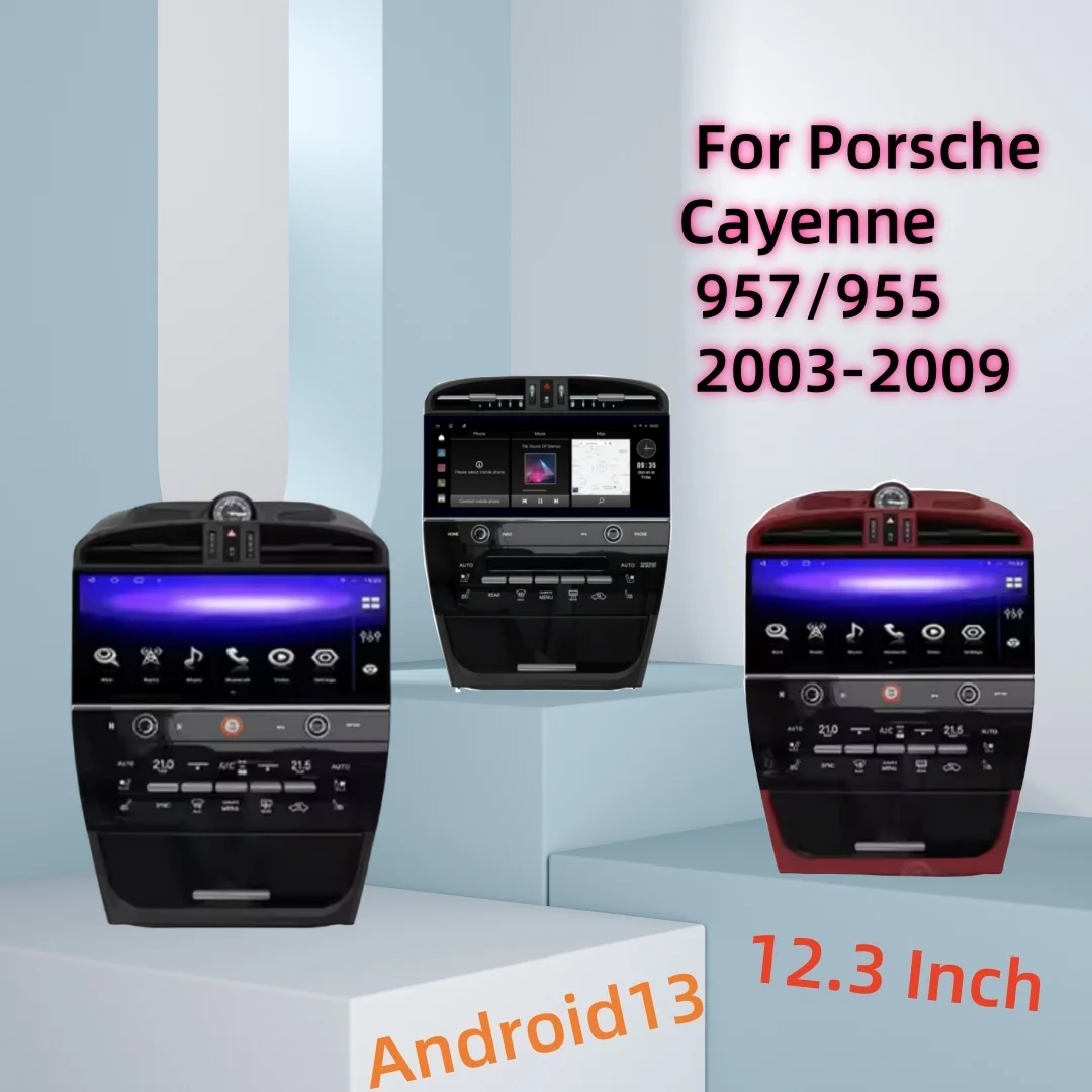 Car Radio Android 14 For Porsche Cayenne 957/955 2003-2009 GPS Navigation Auto Screen Stereo Multimedia Player Carplay