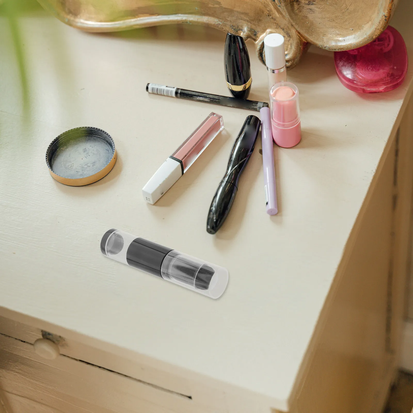 3pcs Refillable Retractable Powder Brush Set – Portable Loose Powder & Blush Applicator for Travel & Foundation