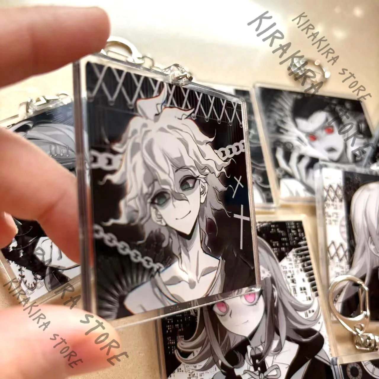 Danganronpa Korekiyo Shinguji Cosplay Acrylic Eye-tracking  Pendant Keychain Accessories Hanging Drop Widget Gift Adorn