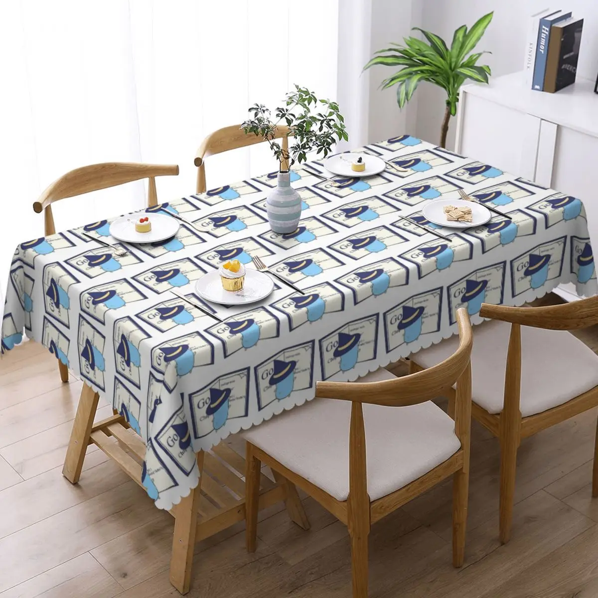 The Go Gopher Golang Witch Learning Tablecloth Restaurant Kitchen Rectangular Tablecloth Tablecloth Outdoor Dining Table Cover