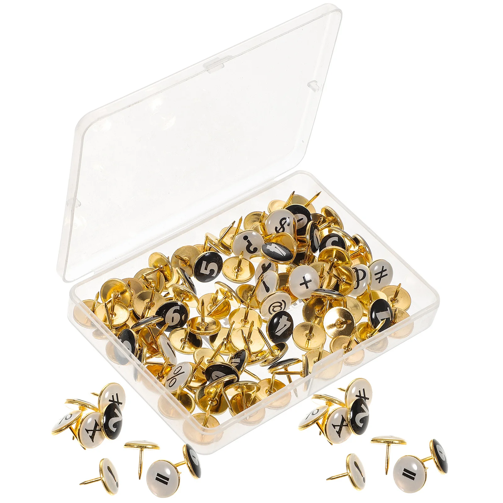 104 قطعة دبابيس الضغط الصغيرة الإبهام المسامير اللوازم المكتبية لوحة الإعلانات دفع دبوس متعدد علامة مسامير الإبهام الزخرفية