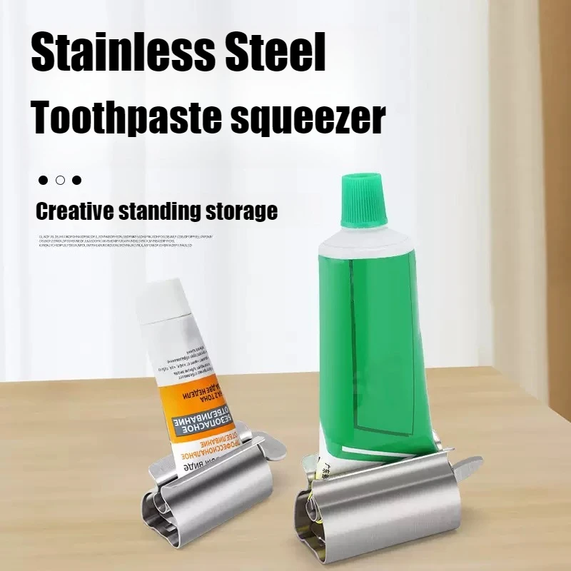 304 stainless steel wrinkle roller manual rotation ointment facial cleanser cosmetic dispenser, toothpaste squeezer
