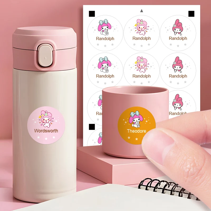 ملصقات اسم ميلودي مخصصة - ملصقات كرتونية جميلة مخصصة لعيد الميلاد والهالوين وعيد الميلاد وهدايا الحفلات #3