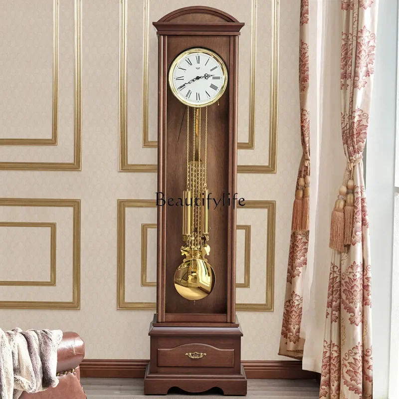 

yj21German Helmler European simple floor clock retro mechanical large clock