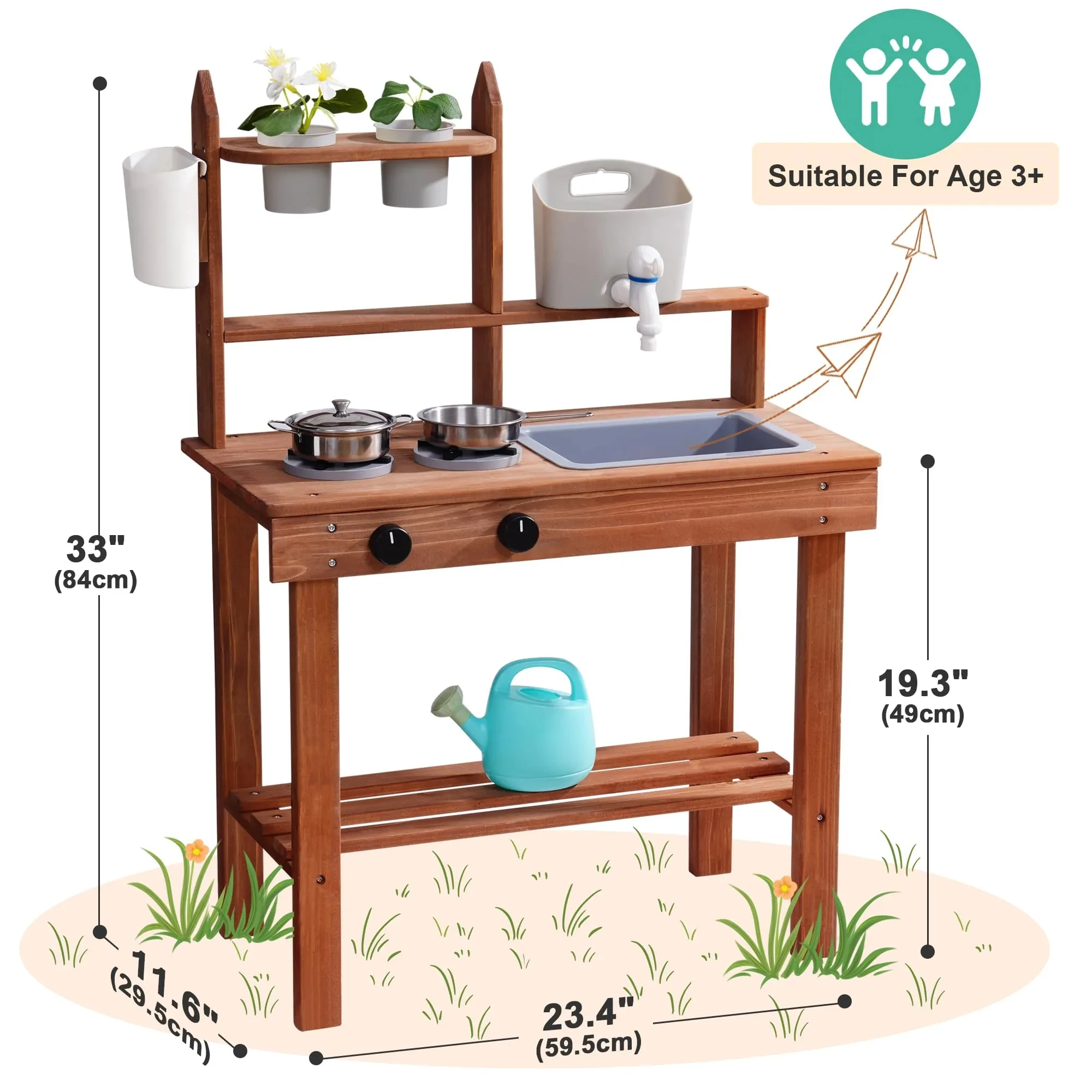 Robud Houten Buitenmodderkeuke - Gardening Tools Unique recensie en prijs