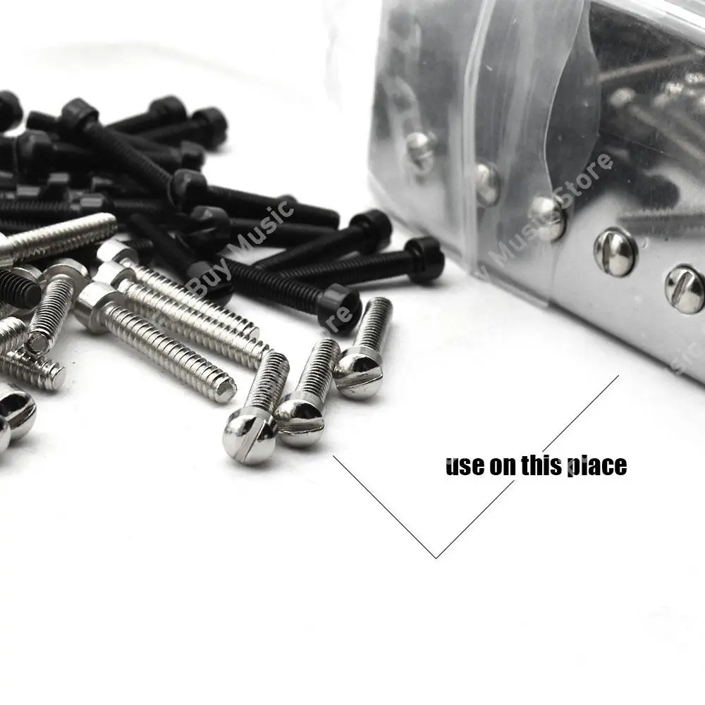 10pcs Electric Guitar Humbucker Pickup Polepiece Pole Screws Guitar Pickup Screw Rods 18mm Length 3mm Diameter