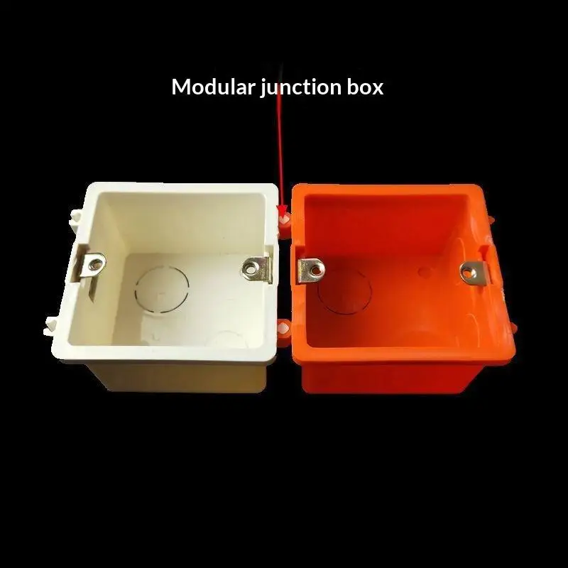 New 86 Type PVC Electrical Junction Box Assemble Design Sturdy Structure For Home Renovation Commercial Electrical Wiring