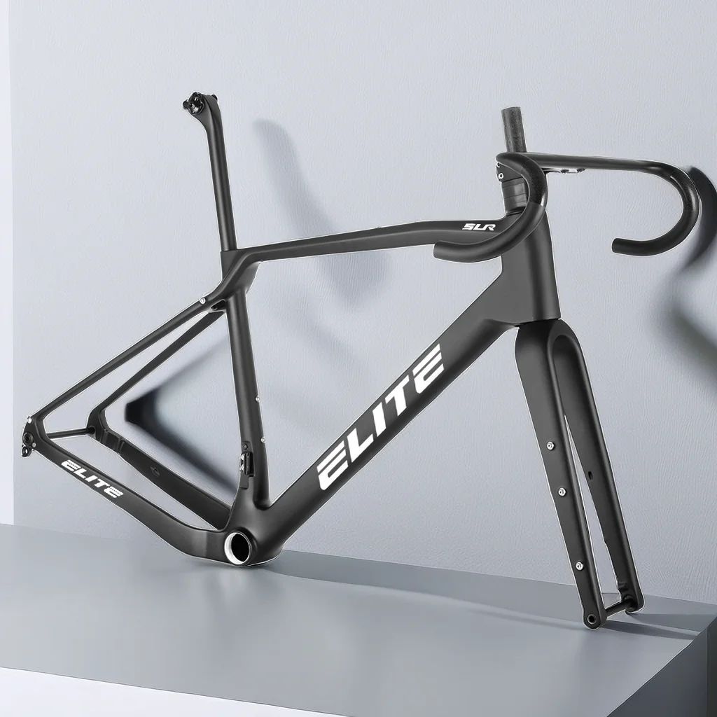 ELITE Carbon-Rennrad-Gravel-Rahmen, Maßgefertigter Rahmen 100-142, Fahrrad mit Scheibenbremse, Gravel 700C Steckachsen-Faser-Rahmenset, Max. Reifendurchmesser 47mm – Detail 5