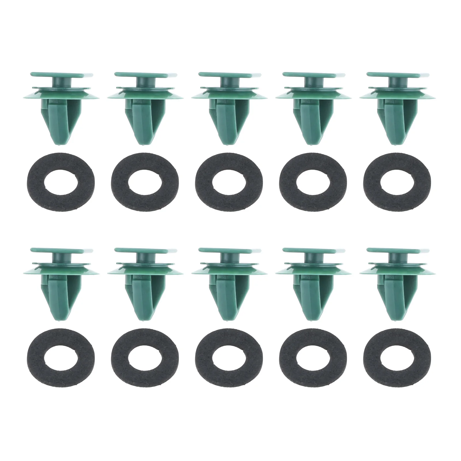 10Pcs Car Side Skirt Sill Moulding Trim Clips for Mazda CX-3 MX-5 CX7 D10E51SJ3 Green Plastics Auto Fastener