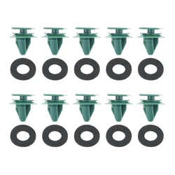 10Pcs Car Side Skirt Sill Moulding Trim Clips for Mazda CX-3 MX-5 CX7 D10E51SJ3 Green Plastics Auto Fastener