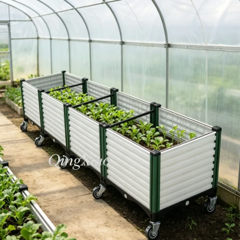 Raised Garden Bed with Wheels Mobile Planter Box for Vegetable Balcony Patio Backyard Outdoor Growing Sturdy Frame Easy Assembly