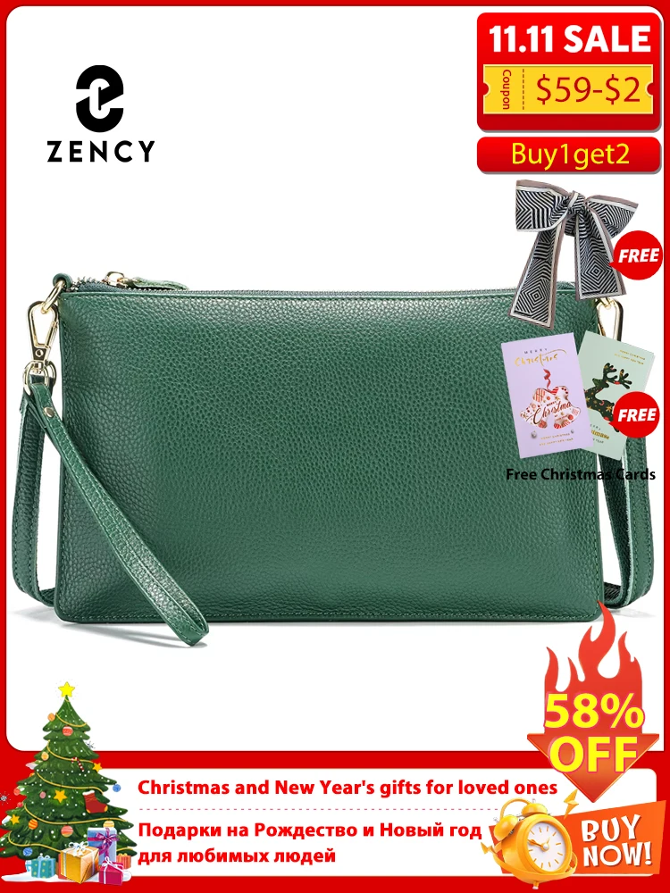 

Zency Women Shoulder Bag Genuine Soft Leather Handbag Large Capacity Female Crossbody Bag Clutch Coin Card Purse